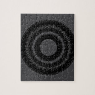 einfaches benutzerdefiniertes BLACK mandala Monogr Puzzle