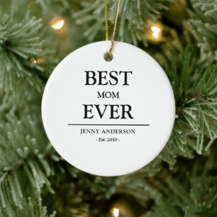 Einfaches benutzerdefiniertes Design Beste Mutter Keramik Ornament