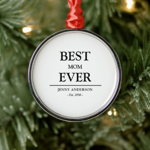 Einfaches benutzerdefiniertes Design Beste Mutter Ornament Aus Metall