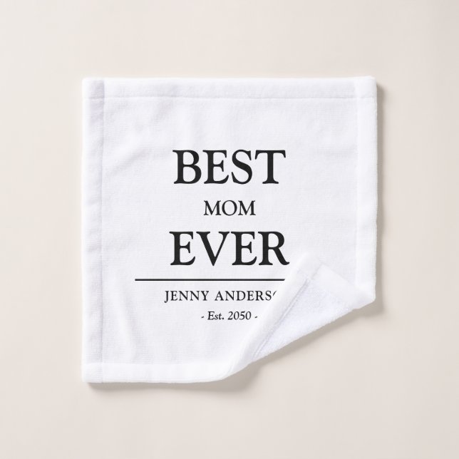 Einfaches benutzerdefiniertes Design Beste Mutter  Waschlappen (Waschlappen)