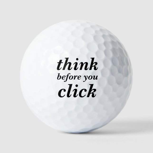 Einfaches benutzerdefiniertes Design | denken Sie  Golfball (Vorderseite)