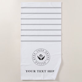 Einfaches, benutzerdefiniertes Firmenlogo und Text Strandtuch