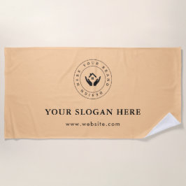 Einfaches, benutzerdefiniertes Firmenlogo und Text Strandtuch