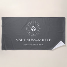 Einfaches, benutzerdefiniertes Firmenlogo und Text Strandtuch