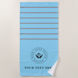 Einfaches, benutzerdefiniertes Firmenlogo und Text Strandtuch