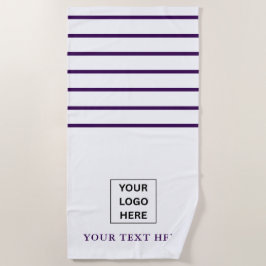 Einfaches, benutzerdefiniertes Firmenlogo und Text Strandtuch