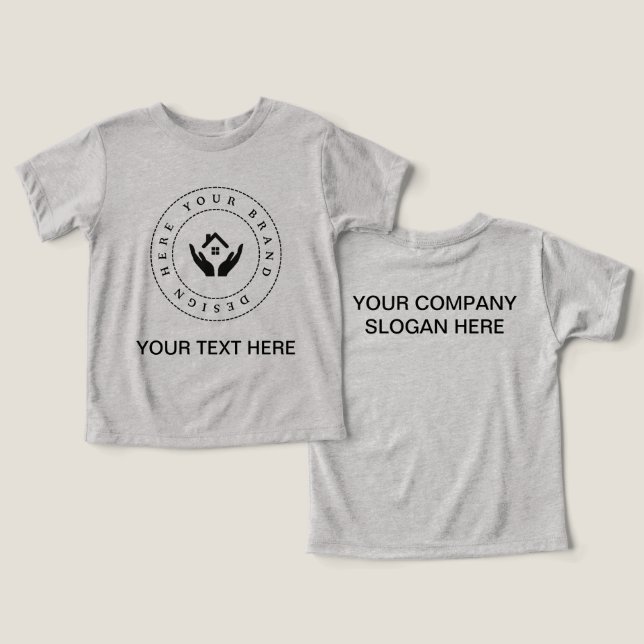 Einfaches benutzerdefiniertes Firmenlogo und Textw (Design Vorderseite & Rückseite)