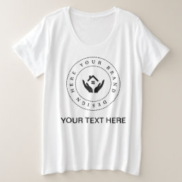 Einfaches benutzerdefiniertes Firmenlogo und Textw Große Größe T-Shirt