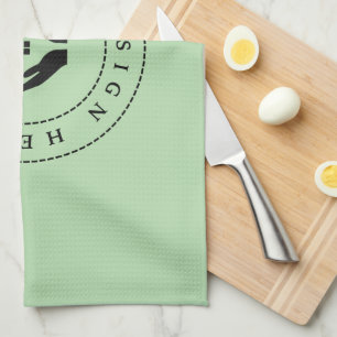 Einfaches benutzerdefiniertes Firmenlogo und Werbe Geschirrtuch