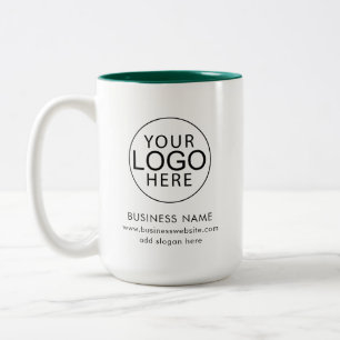 Einfaches benutzerdefiniertes Geschäftslogo Zweifarbige Tasse