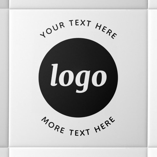 Einfaches benutzerdefiniertes Logo Fliese (Logo and custom text business promotional ceramic tile)