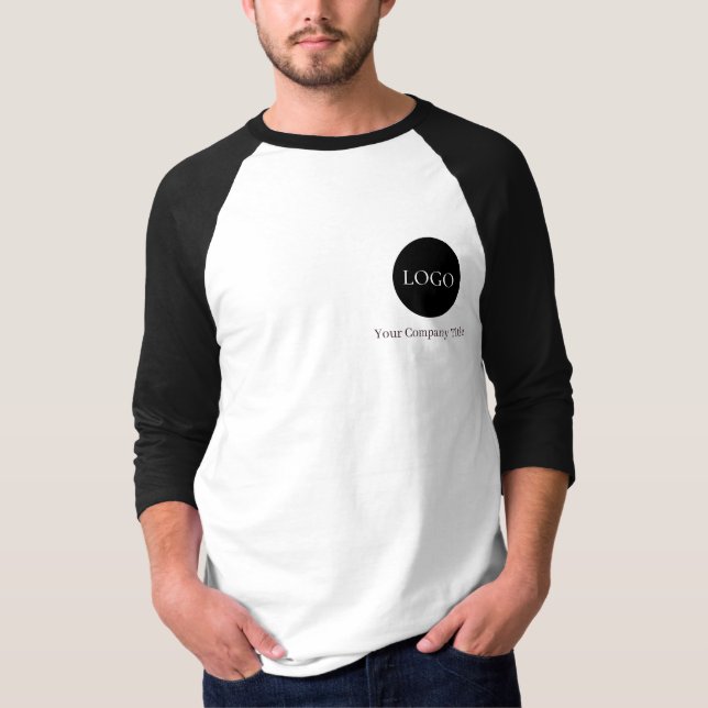 Einfaches benutzerdefiniertes Logo für Unternehmen T-Shirt (Vorderseite)