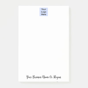 Einfaches, benutzerdefiniertes Logo Kleines Weiß Post-it Klebezettel