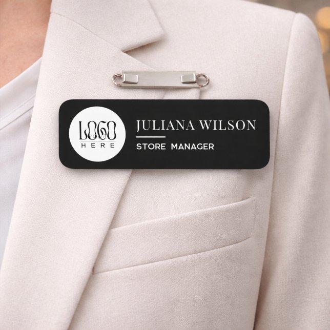 Einfaches benutzerdefiniertes Logo Mitarbeiter Mag Namensschild (Simple Custom Logo Employee Magnetic Safety Pin Name Tag)