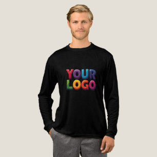 Einfaches benutzerdefiniertes Logo und Text Geschä Tri-Blend Shirt