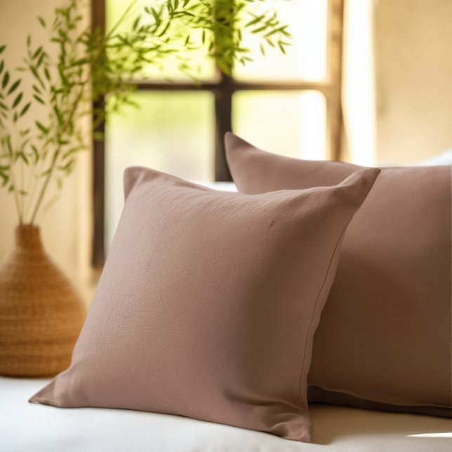 Einfaches, benutzerdefiniertes Mocha Brown Hinterg Kissen (Von Creator hochgeladen)