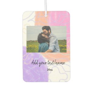 einfaches, benutzerdefiniertes Monogramm-Namenspär Autolufterfrischer