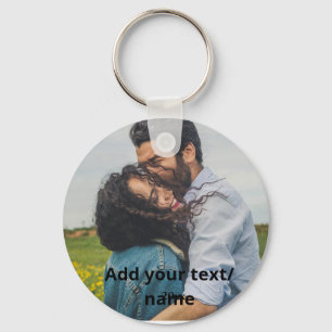 einfaches, benutzerdefiniertes Monogramm-Pärchen Schlüsselanhänger