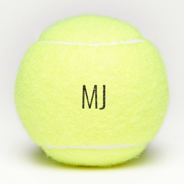 Einfaches benutzerdefiniertes Monogramm Tennisbälle (Vorderseite)
