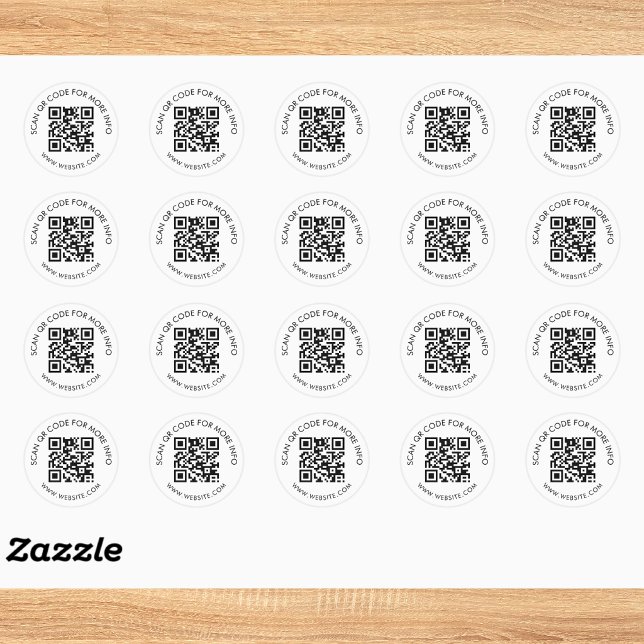 Einfaches benutzerdefiniertes QR-Code-Marketing Runder Aufkleber (Von Creator hochgeladen)