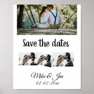einfaches, benutzerdefiniertes Save the Date Foto- Poster