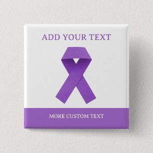 Einfaches benutzerdefiniertes violettes Band Bewus Button