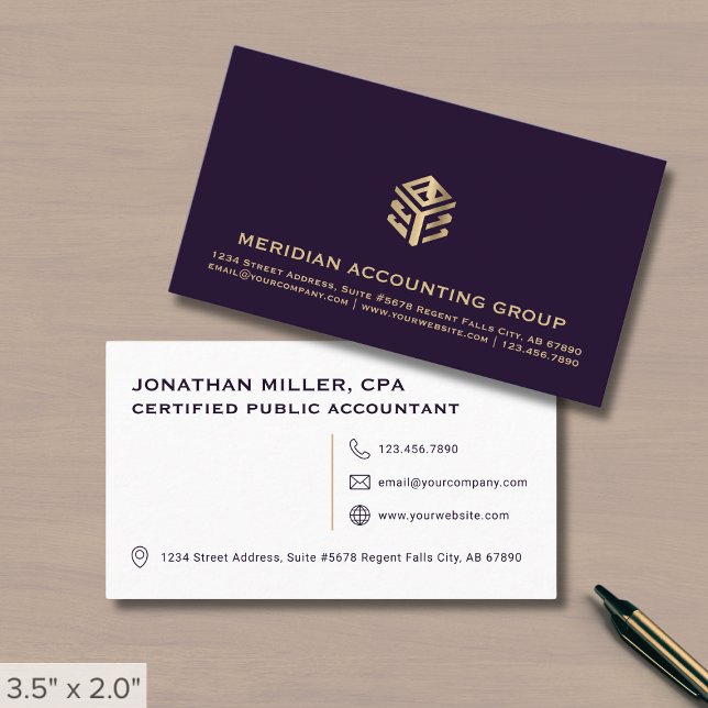 Einfaches Beruflich Luxus-Logo Visitenkarte (Von Creator hochgeladen)