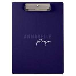 Einfaches Berufliches Blau Minimalistisch Klemmbrett