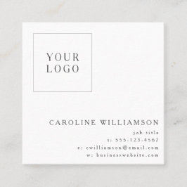 Einfaches Berufliches Minimal Square-Logo  Quadratische Visitenkarte