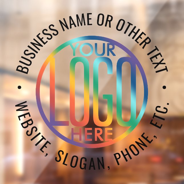 Einfaches, Berufliches Schwarz-Firmenlogo Fensteraufkleber (Blatt 2)