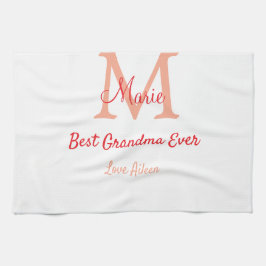 einfaches, bestes Oma-Monogramm Geschirrtuch