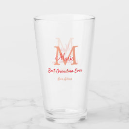 einfaches, bestes Oma-Monogramm Glas