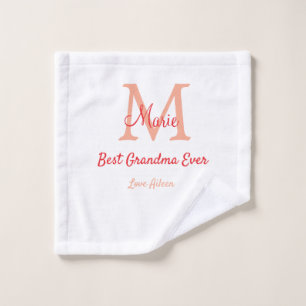 einfaches, bestes Oma-Monogramm Waschlappen