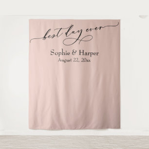 Einfaches Bestes Tag Aller Zeiten Röte-Pink Foto H Wandteppich