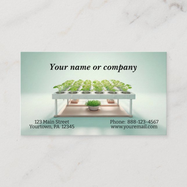 Einfaches Bild eines Aerogardens Visitenkarte (Vorderseite)