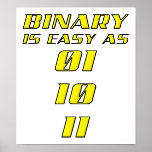 Einfaches Binärcode Lustiges Poster