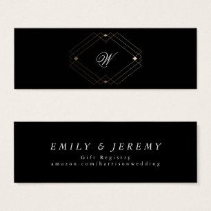 einfaches Black Modern Geometric Gold-Geschenkregi