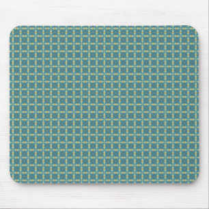 Einfaches Blätter-Muster in Blau Mousepad