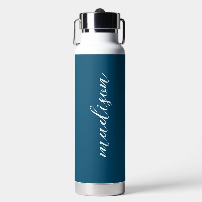 Einfaches Blau  Trinkflasche (Vorderseite)