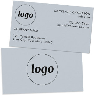 Einfaches Blau von Logos und Textvorlagen Visitenkarte