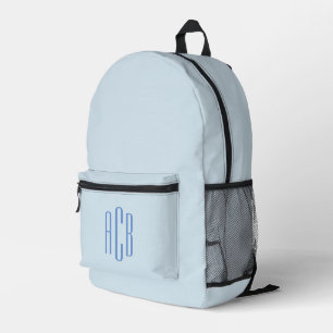 Einfaches blaues dreibuchstabiges Monogramm Bedruckter Rucksack