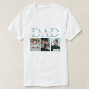 Einfaches blaues individuelles Nachrichten-Vater-F T-Shirt