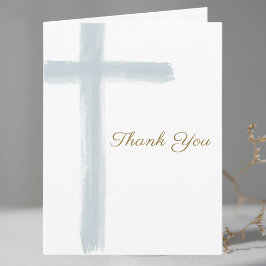 Einfaches Blaues Kreuz Erste Heilige Kommunion Gef Dankeskarte