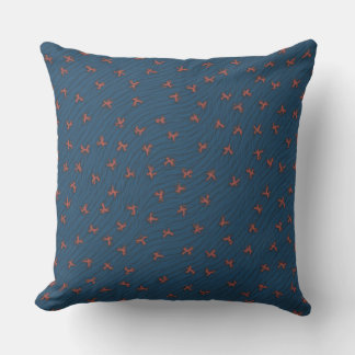 Einfaches blaues Muster Pillow A Kissen