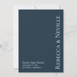 Einfaches blaues Navy-Foto Save the Date