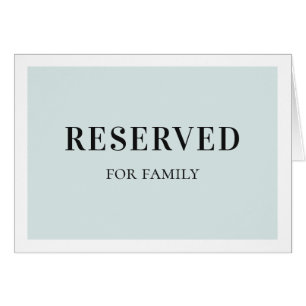 Einfaches blaues Reserviert-Schild. Elegante klass