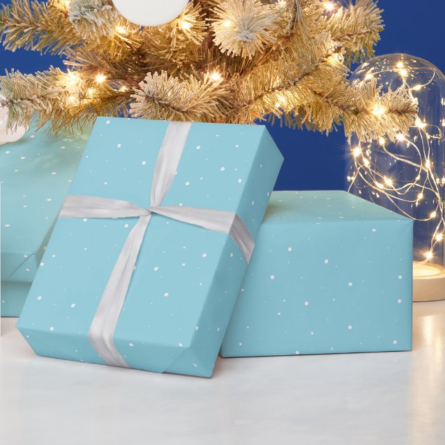 Einfaches Blauschneeflockenpapier Geschenkpapier (Feiertage)