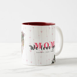 Einfaches Blumengebäck Zweifarbige Tasse