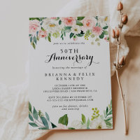 Einfaches Blumengrün 50. Hochzeitstag