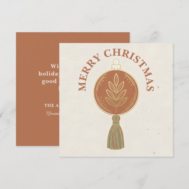 Einfaches Boho-Schmuckstück Weihnachten (Vorne/Hinten)
